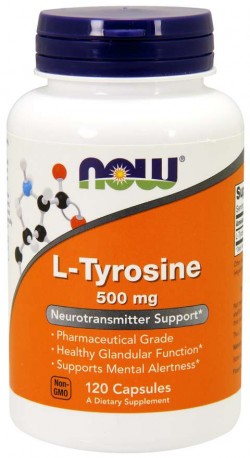 Тирозин Аминокислота NOW L-Tyrosine 500 mg 120 капс