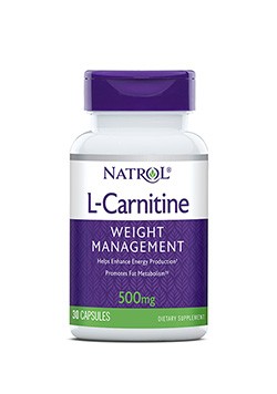 Карнитин Natrol L-Carnitine 500 мг 30 капсул
