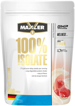 Протеин MAXLER 100% ISOLATE 900 г (клубника)