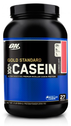 Протеин Optimum Nutrition (казеин)100% Casein Gold Standard 908 г (клубника)