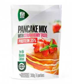 Смесь для блинов и оладий FitActive Protein Pancake Mix 35%  300 г клубника