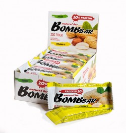Батончики протеиновые Bombbar 60 г 20 шт (арахис)