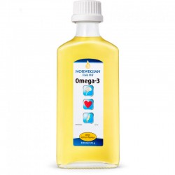 Омега-жиры NORWEGIAN Fish Oil Omega-3 Жидкий рыбий жир 240 мл (лимон)