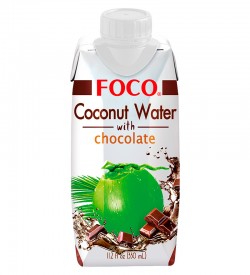 Напиток энергетический Foco Кокосовая вода Coconut Water 330 мл (шоколад)
