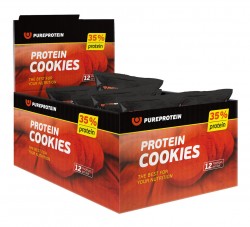 Высокобелковое печенье PureProtein Protein Cookies Ассорти 80 г 12 шт банан-кокос-шоколад