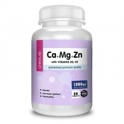 Минералы Chikalab Ca+Mg+Zn c витаминами D3 и K2 60 таб.