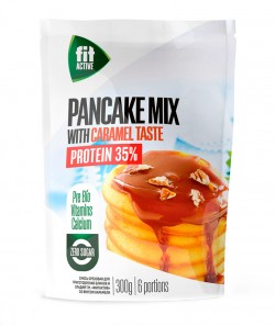 Смесь для блинов и оладий FitActive Protein Pancake Mix 35%  300 г карамель