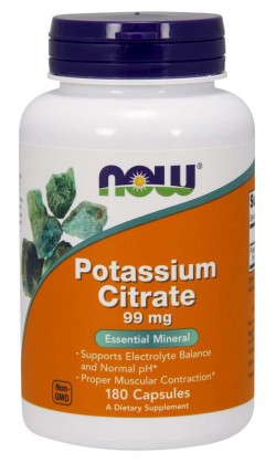 Минералы NOW Potassium Citrate  180 капс
