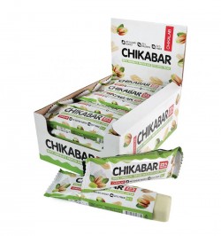 Батончики Chikalab Chikabar с белым шоколадом 60 г 20 шт (фисташковый крем)
