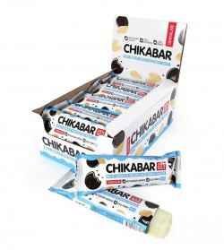 Батончики Chikalab Chikabar с белым шоколадом 60 г 20 шт (печенье с кремом)
