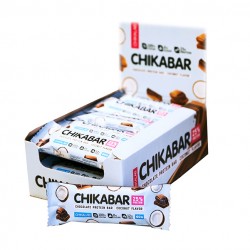 Батончики Chikalab Chikabar 60 г 20 шт (кокосовый с шоколадной начинкой)