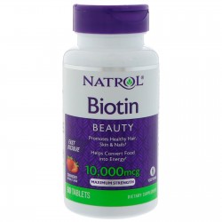Витамины Natrol Biotin 10000 мкг Fast Dissolve 60 таб (клубника)