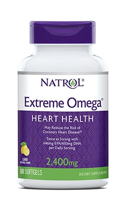 Омега-жиры Natrol Omega Extreme 2400 мг  60 капс (лимон)
