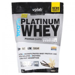 Протеин vplab 100% Platinum Whey 750 г (ваниль)
