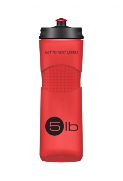 Бутылка 650 мл 1 шт красная с черным логотипом