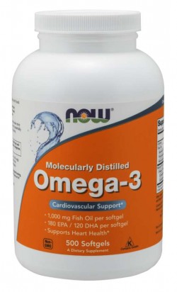 Омега-жиры NOW Omega-3 1000 мг 500 капс.