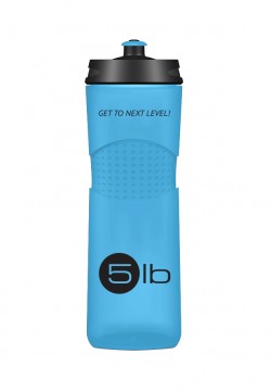 Бутылка 650 мл 1 шт синяя с черным логотипом
