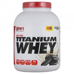 Протеин SAN 100% Pure Titanium Whey 2275 г (печенье-крем)