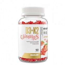 Витамины Maxler D3+K2 Gummies 90 шт. (клубничный и апельсиновый вкусы)
