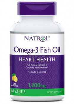 Омега-жиры Natrol Рыбий жир Natrol Omega-3 Fish Oil 1200 mg 60 капс (лимон)
