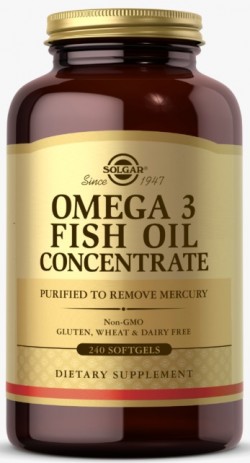 Омега-жиры SOLGAR OMEGA-3 FISH OIL CONCENTRATE 240 капс.
