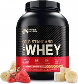 Протеин Optimum Nutrition 100% Whey Gold Standard 2270 г (клубника-банан)