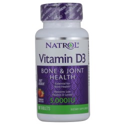 Витамины Natrol Vitamin D-3 Fast Dissolve 5000 mcg 90 таб (клубника)