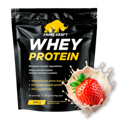 Протеин PrimeKraft Whey protein 500 г (клубничный йогурт)