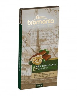 Молочный шоколад с урбечом из кешью Biomania 110 г