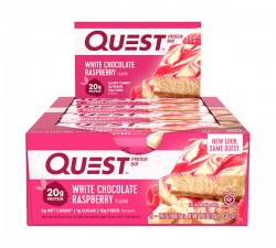 Батончики Quest Nutrition Протеиновые батончики Quest Bar 60 г 12 шт белый (шоколад-малина)