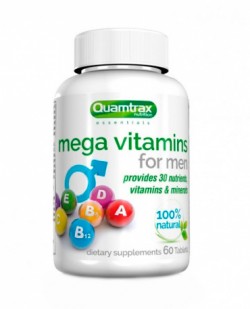 Витаминно-минеральный комплекс Quamtrax Nutrition Mega Vitamins for Men 60 таб