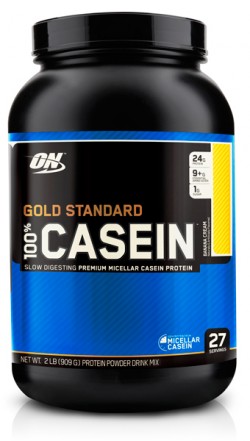Протеин (казеин) Optimum Nutrition 100% Gold Standard Casein 908 г (банановый крем)
