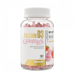 Витамины Maxler Calcium D3 Gummies 90 шт. (клубничный вкус)