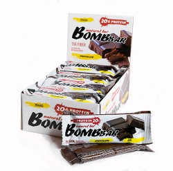 Батончики BOMBBAR Протеиновые батончики Bombbar 60 г 20 шт (шоколад)
