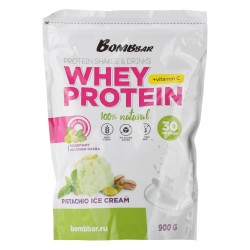 Протеиновый коктейль BOMBBAR Whey Protein shakes & drinks 900 г (фисташковое мороженое)
