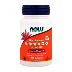 Витамины NOW Vitamin D-3 2000 iu 240 капсул