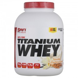 Протеин SAN 100% Pure Titanium Whey 2275 г (ванильная ириска)