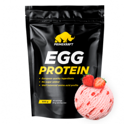 Протеин яичный PrimeKraft Egg Protein 900 г (клубника-сливки)