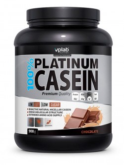 Протеин (казеин) VPLab 100% Platinum Casein 908 г (шоколад)