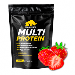 Протеин PrimeKraft MULTI PROTEIN 900 г (клубничный йогурт)