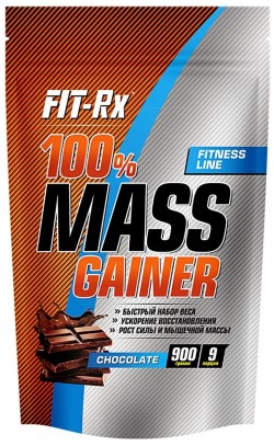 Гейнер FIT-Rx 100% Mass Gainer 900 г (шоколад)