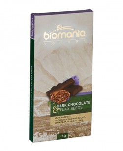 Темный шоколад с урбечом из семян льна Biomania 110 г