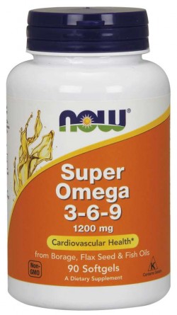 Омега-жиры NOW Super Omega-3-6-9 1200 мг 90 капс.
