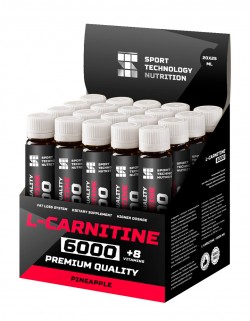 Карнитин Sport Technology Nutrition L-Carnitine 6000 20 амп (черная смородина)