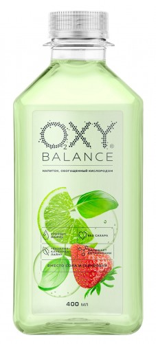 Напиток Oxy Balance негазированный 400 мл (базилик-клубника-лайм)