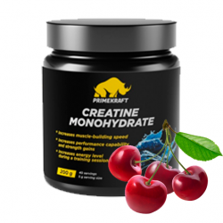 Креатин PrimeKraft Creatine Monohydrate 100% 200 г (дикая вишня)