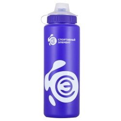 Бутылка (S12) - азурит (синий, белый логотип) 1000 мл