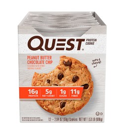 Печенье Quest Nutrition Quest Cookies 58-59 г 12 шт арахисовое масло-кусочки шоколада