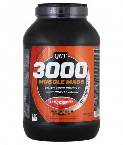 Гейнер QNT Muscle Mass 3000 4500 г (клубника)