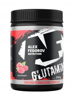 Глютамин Alex Fedorov Nutrition Glutamine +ISC 300 г (малина)